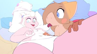 Watch as Tabuley accidentally slips the tip of her tongue into her lovers forbidden hole, unleashing a torrent of uncontrollable pleasure