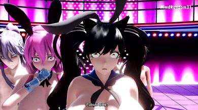 Watch these sexy girls dance together in a NTR themed porn video