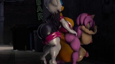 Busty Rouge Gets Fucked in the Street by a Stranger