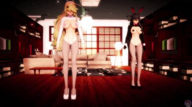 Melted Velvet and Milla in Reversible Chocolate Cream Suits