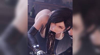 Watch Tifa Lockhart from Final Fantasy blowing a huge load into her mouth in this hot Blowjob scene!