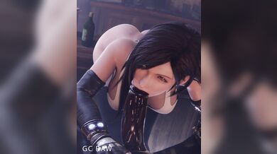 Watch Tifa Lockhart from Final Fantasy blowing a huge load into her mouth in this hot Blowjob scene!
