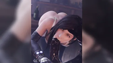 Watch Tifa Lockhart from Final Fantasy blowing a huge load into her mouth in this hot Blowjob scene!