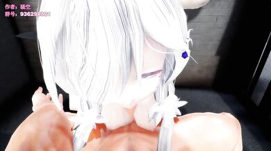 Blue-Eyed Hairy Slut Sao-Sky Gets Naughty in the Forest