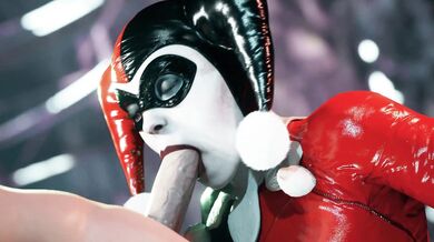 Harley Q Kitty gets a Blowjob from her Fat Cat Lover
