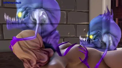 Watch as sexy Penny battles a gang of husk thieves in an epic group sex encounter!