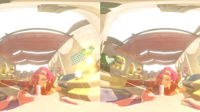 Watch the hot and sexy Urbosa from Legend of Zelda in a virtual reality environment as she blows you away with her oral skills!