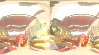 Watch the hot and sexy Urbosa from Legend of Zelda in a virtual reality environment as she blows you away with her oral skills!