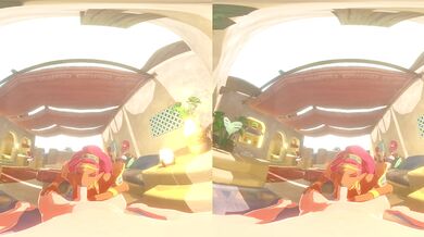 Watch the hot and sexy Urbosa from Legend of Zelda in a virtual reality environment as she blows you away with her oral skills!