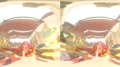 Watch the hot and sexy Urbosa from Legend of Zelda in a virtual reality environment as she blows you away with her oral skills!
