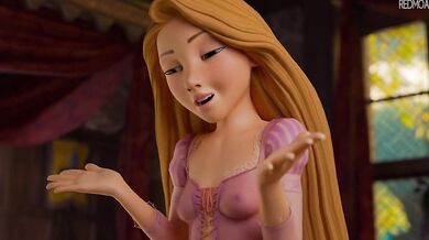 Rapunzel takes a footjob from her prince charming after he climbs up to her tower in search of love and adventure!