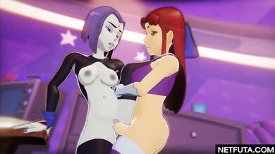 Teen Titans XXX Parody Double Team