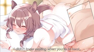 "Fujisaki Hikari and Korone in a heated embrace."