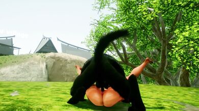 Fantasy of a Werewolf and his Reindeer Girl Prey, as they Enjoy Each Other's Bodies in the Forest.
