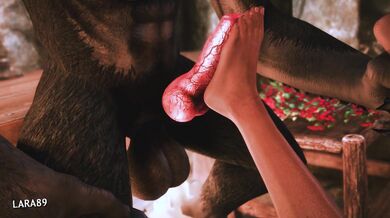 "(Skyrim) Werewolf Footjob: Loving the Big Bad Wolf (Lara89)"