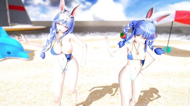 "Watch this hot MILF dance naked in a swimming pool while wearing a sexy bikini!"