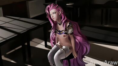 "The Necromancer's Desire: Seraphina and Sona"