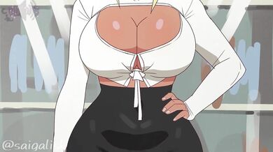 "Sexy office lady, Halibel, needs some avocado oil to get off in her workplace."