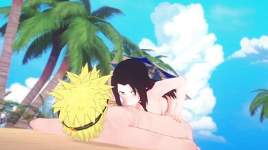 Watch as Mikoto Uchiha and Naruto engage in a steamy beachside romp that will leave you breathless.