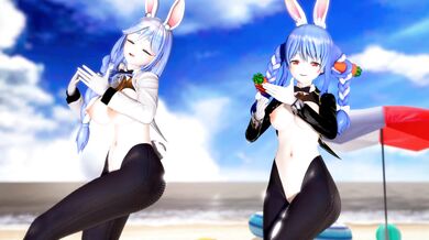 'PORN: Pekora's mother Heart-pie seduces her stepdaughter in a dancehall reverse bunny video'