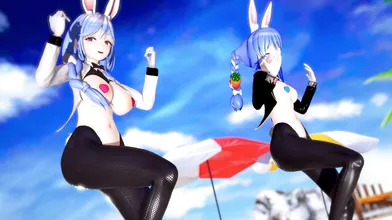 'PORN: Pekora's mother Heart-pie seduces her stepdaughter in a dancehall reverse bunny video'