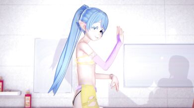 "Lustful Dance of the Petite Elf: Chewing on a Huge Cock!"