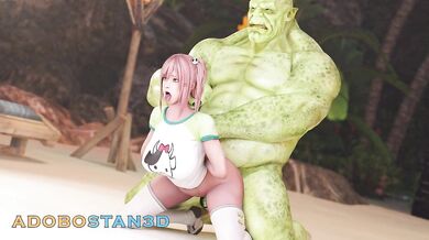 'Ravenous Orc Loves Honoka the Maiden'
