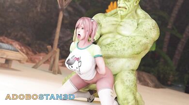 'Ravenous Orc Loves Honoka the Maiden'