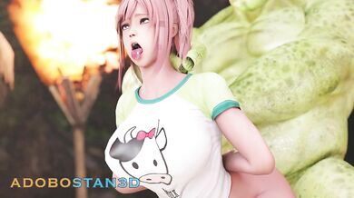'Ravenous Orc Loves Honoka the Maiden'