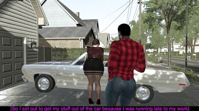 "I'm so horny, my neighbor can't resist me. She needs a little help to satisfy my cravings."