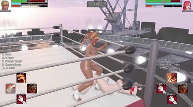 "Female Student Wrestling Competition - Ellie vs Lisa - First Round Match!"