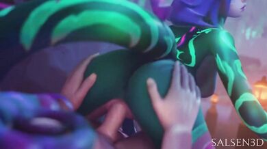 'Sexy Neeko Gets Creamed By Salsen3D In 3D'