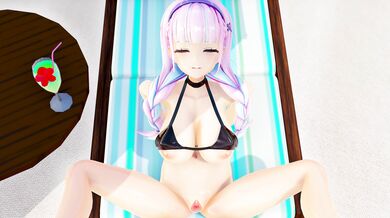 'Hentai Porn: Minato Aqua (tanned) has Beach Sex with HMV series Part ~^~ on the beach with ~^~!'