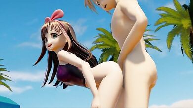 "Moments of Love and Passion between Kisuna Ai, an Anime Character"