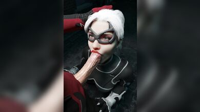 "Superheroes Never Last Long Enough: Felicia Blows Spider-Man in 3D"