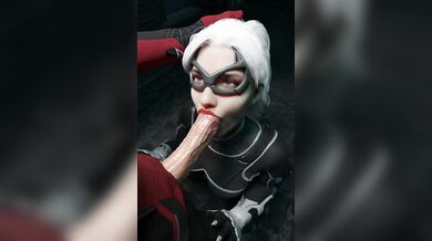 "Superheroes Never Last Long Enough: Felicia Blows Spider-Man in 3D"