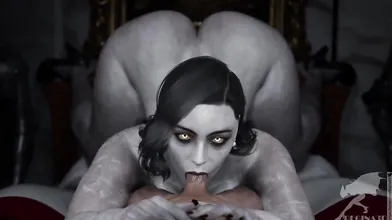Rewritten as: "Dimetrescu's POV Blowjob: Regina's Royal Orgasm"