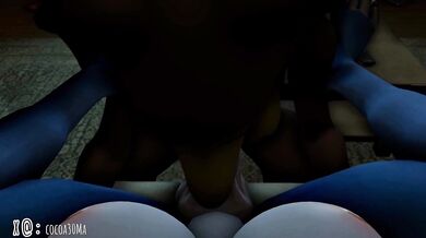 'Krystal gets pounded by her friend Juno in the backyard'