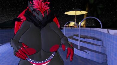 "Sexy Swimsuit Babe Gets Down and Dirty by the Pool"