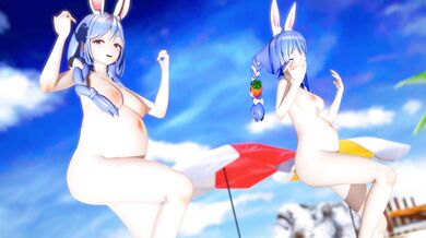 '[4kMMD] PeKoRa-Pregnant Mother Heart Pie Dancehall'