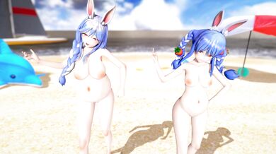 '[4kMMD] PeKoRa-Pregnant Mother Heart Pie Dancehall'