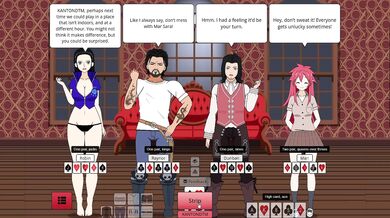 'Barely Legal Strip Poker Night at the Warehouse: Robin, Raynor, Dunban and Mari'