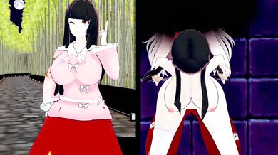 Rewritten as: A futa fucks a mysterious woman in the shadows.