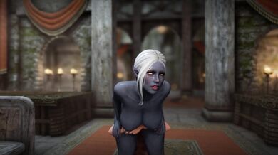 'Dungeon Crawl - A Mature Elven Enchantress's Exploration in the Dark Dungeons of Skyrim'