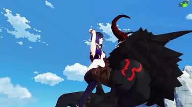 "The Giant Cock That Swallows An Animated Yelan, Plus!"