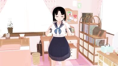 Mia Anime Gravure in her rooms A Sailor Uniform!