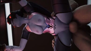 Widowmaker - the assassin of Overwatch, edited into a new and improved pornographic scene