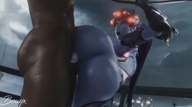 Widowmaker - the assassin of Overwatch, edited into a new and improved pornographic scene
