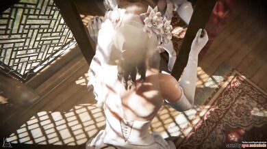 This girl Aranea is being ravaged by Highwind, while hes wearing a dildo in his ass with the letter A written on it