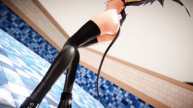 ---------------------------------------------- Rin is dancing on a pole with her ass in the air (000 MMD)